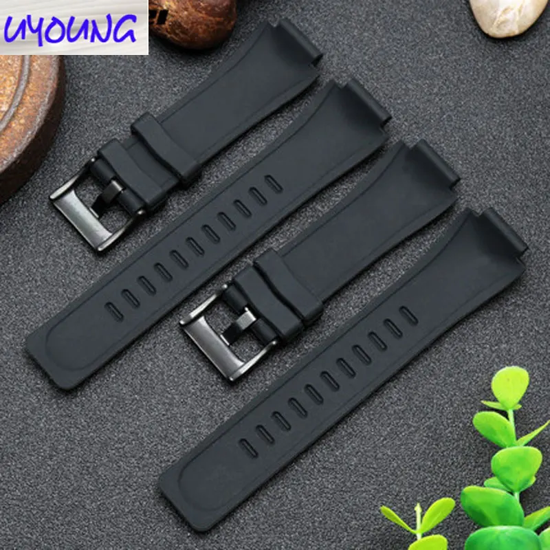 New Stype Silicone Watch Band Compatible for Timex Days of the Tide T2N720 T2N721 TW2T76300 24*16mm Convex Sports Watch Band image 3