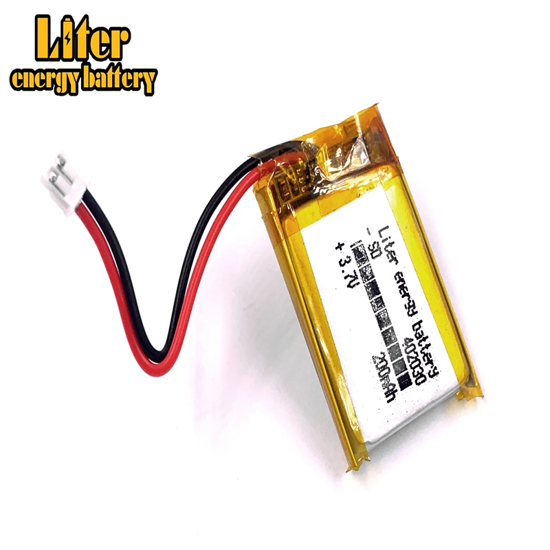 JST ZH 1.5mm 2p 402030 3.7V 200mAh LiPo Rechargeable Battery Lithium Polymer with For Mp3 Camera bluetooth GPS electronic part