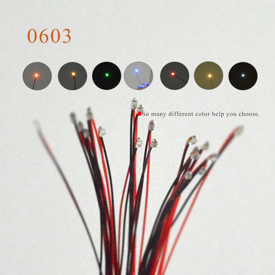 20pcs SMD Led Model lighting Toys Train HO N Scale Model Trains Pre-soldered Micro Litz Wired LED Leads Light Layout for Diorama - Image 2
