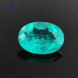 Paraiba Color Stone Oval Shape Synthetic Spliced Crystal&Glass Gems For Jewelry Making
