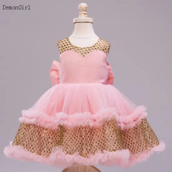 Robe Tutu princesse pour petite fille, robe de bal, avec gros nœud, pour premier anniversaire, photographie