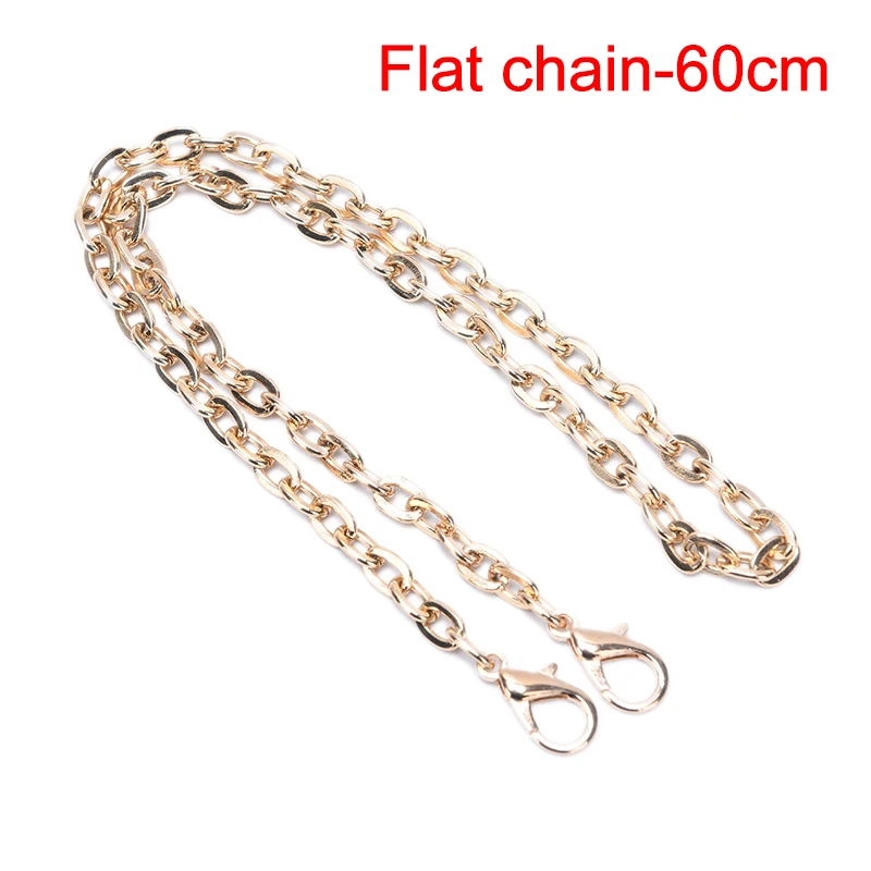 60-120cm Metal Handbag Purse Chain DIY Strap Handle Replacement Chain Shoulder Bag Chain Accessories Bag Spare Parts Metallic