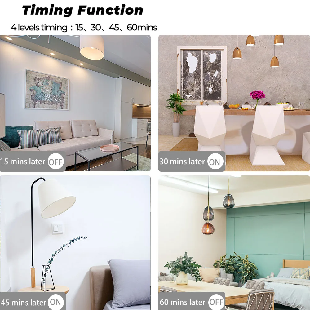 Mini Smart Home Light Swtich Rf 433mhz Interruptor 16A 220V Timer Wireless Glass Wall Panel Touch Swtich Remote Control LED