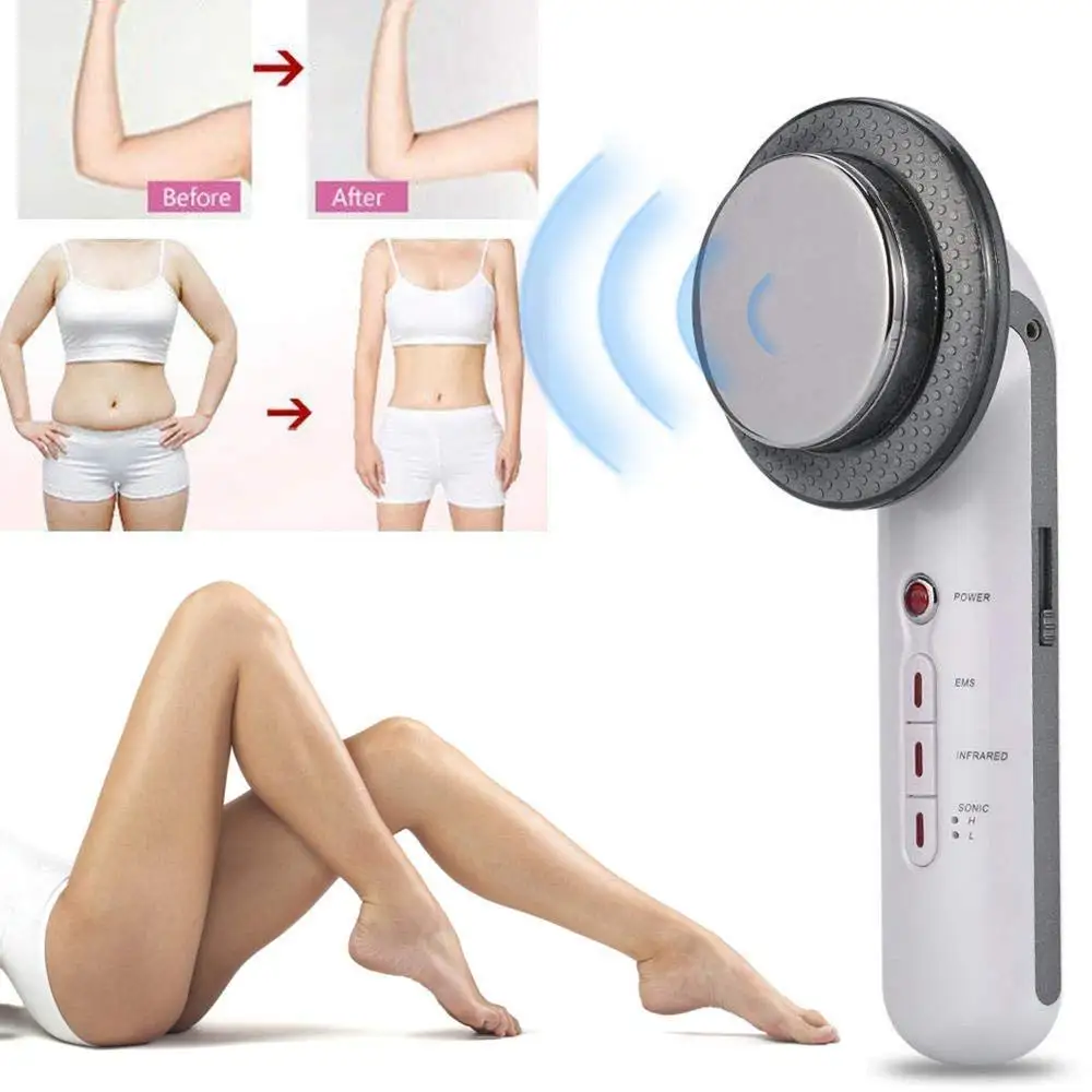 3 in 1 EMS Infrarot Ultraschall Körper Massager Ultraschall Abnehmen Brenner V Gesicht Schönheit Gesundheit Elektrische Gesicht Hebe Maschine