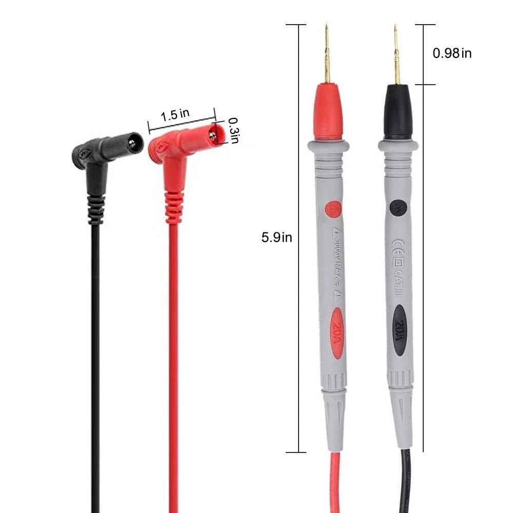 10A 20A 1000V Probe Test Leads Pin For Digital Multimeter Needle Tip Multi Meter Tester Lead Probe Wire Pen Cable