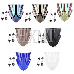 Motorcycle Windshield Windscreen With adjustable bracket Wind Screen For Yamaha MT125 FZ1 FZ6 FZ8 FZ8N XJ6 MT-01 MT03 MT09 MT07