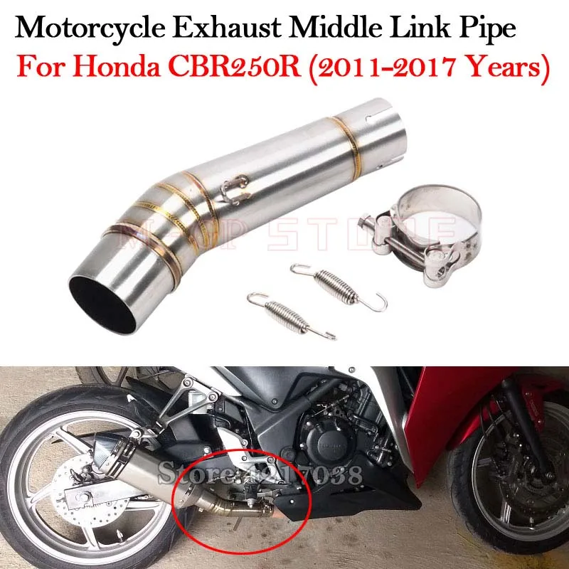 Slip On For Honda CBR250R 250R 2011-2017 Years Motorcycle Exhaust Modified Escape Muffler DB Killer Middle Connecting Link Pipe