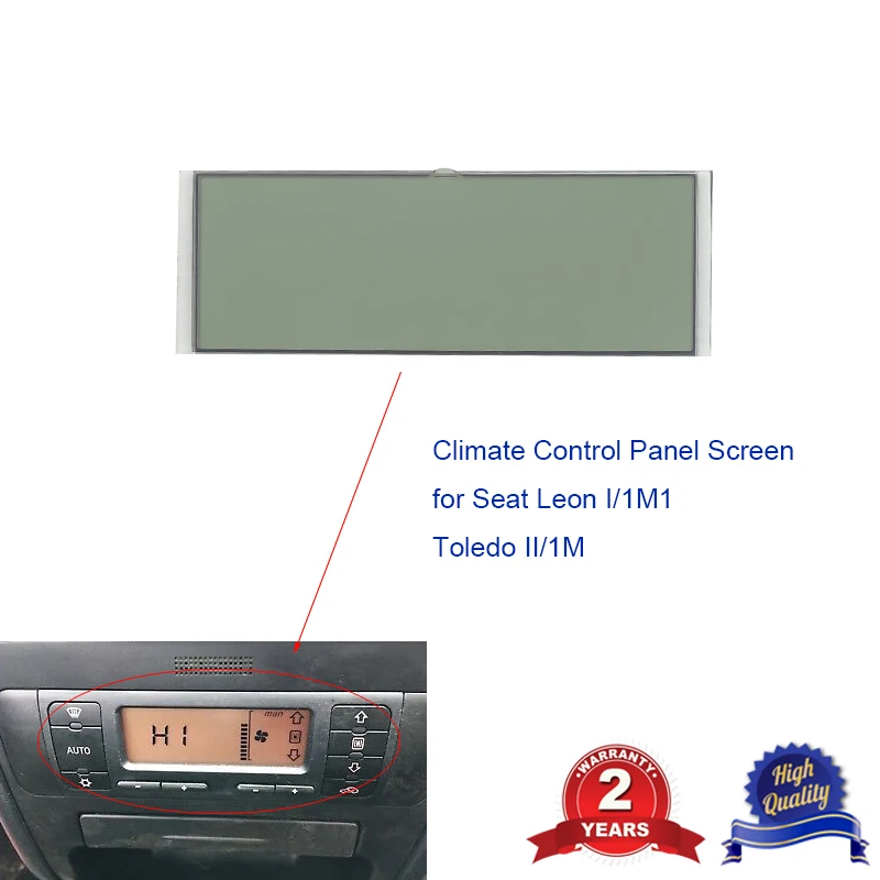 Climate Control Panel LCD Display Screen For Seat Leon Toledo ACC Unit Air Conditioning Pixel Repair