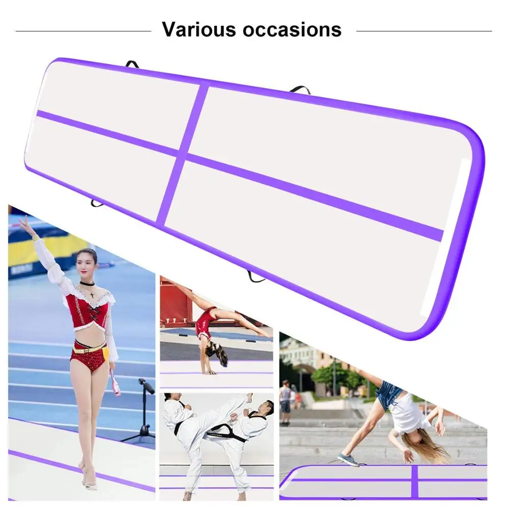 4 m * 1 m * 20 cm aufblasbare Air Track Tumbling Gym Yoga Matte für Heimgebrauch Training Gymnastik Airtrack Fußmatten Fitnessgeräte