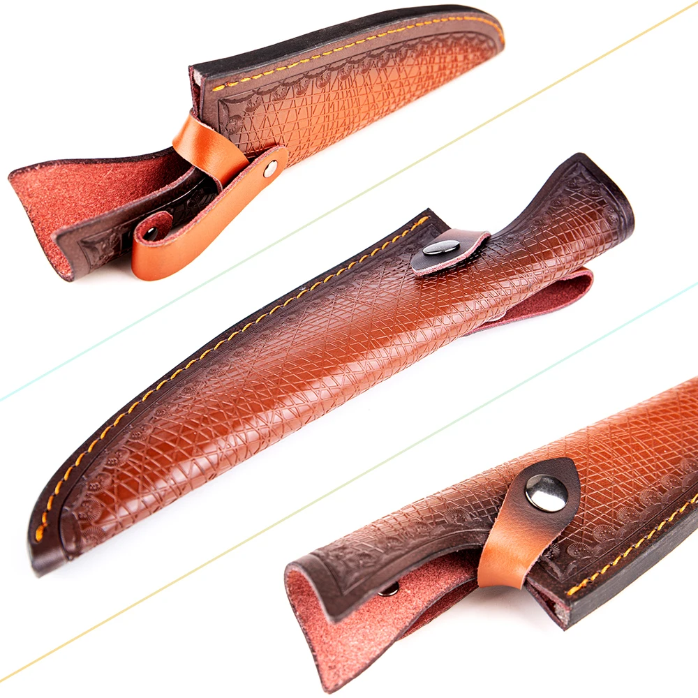 Luxury leather scabbard Professional Kitchen Chef Knife Protective knife cover Portable Knife Scabbard Safe Cover Home&Outdoor