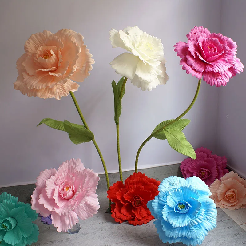 

Artificial Flowers Large Foam Roses Wedding Decoration Rose Flower Wall Road Cited Foam Wreath Decor Party Stage Fake Rose