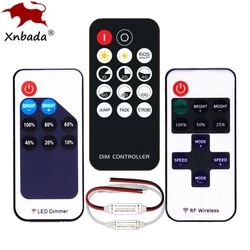 Mini 9/11/14/16/17 tasti RF Wireless Led telecomando Led Dimmer Controller per Singolo Colore CCT RGB Luce di Striscia DC5-24V