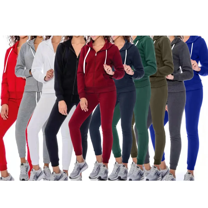 

MINDYGOO High Quality Wholesale Custom Logo New Sports Women’s Pure Color Fitness Leisure Two-Piece Suit