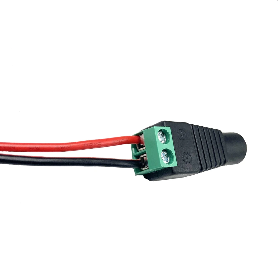 Cabo de alimentação Fio para DC Feminino Jack Adaptador, Linha de Conector Rápido, Power Plug, Tira LED, Câmera CCTV, 5.5x2.1mm, 5V, 12V, 24V