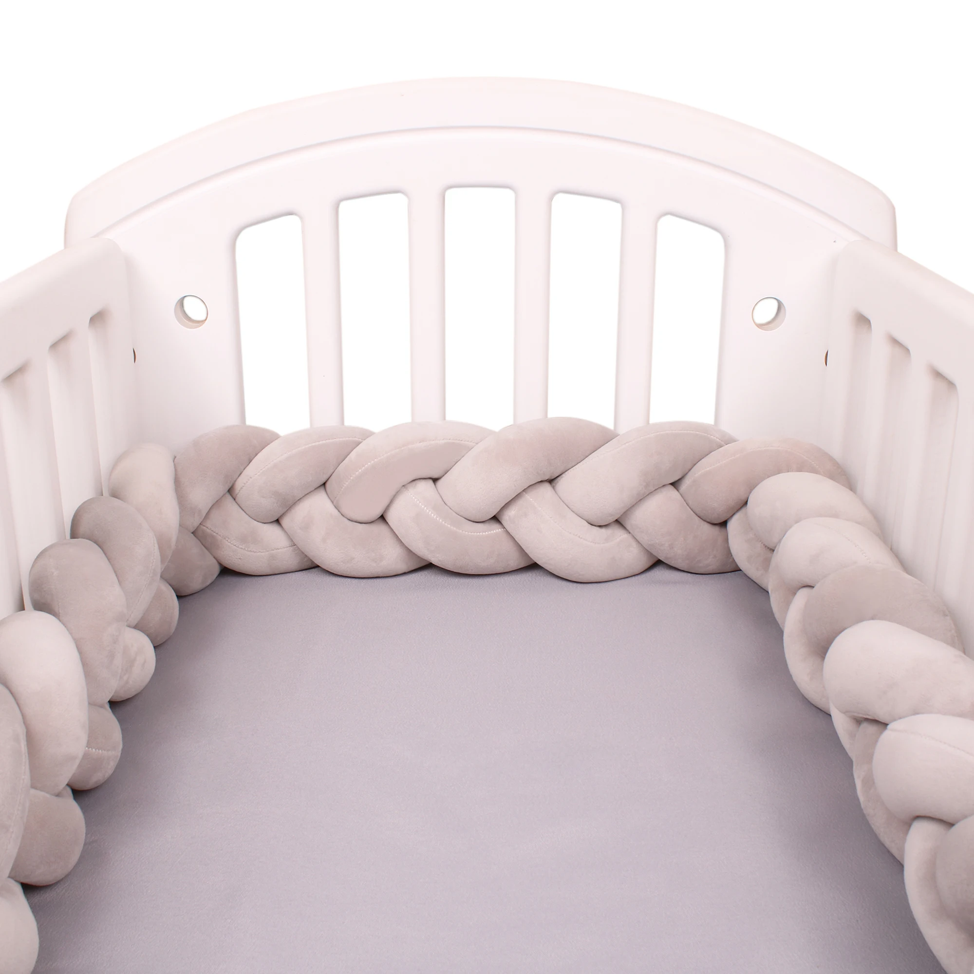 3M Baby Bumper Bed Braid Knot Pillow Cushion Bumper for Infant cuna Bebe lit Crib Protector Cot Bumper Room Decor