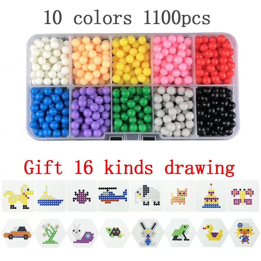 5000pcs 24 colors DIY Magic Beads puzzle water spray beads ball games  handmade magic toys for Children Spell Replenish