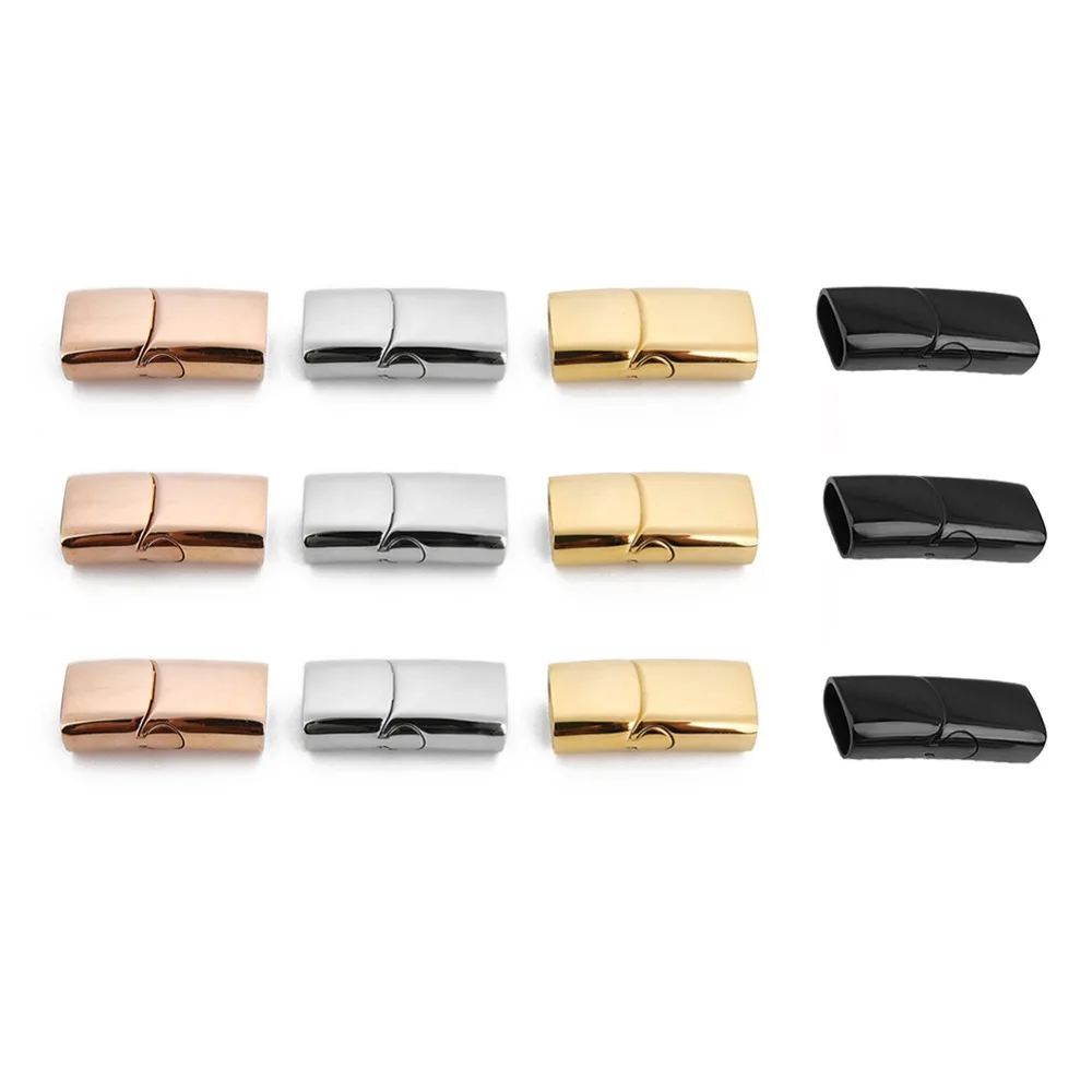 1pc Edelstahl Magnet verschlüsse Anschluss Leders chnur Magnet Spitze Schnalle Armband End kappen Armbänder Ergebnisse Schmuck – Detail 5
