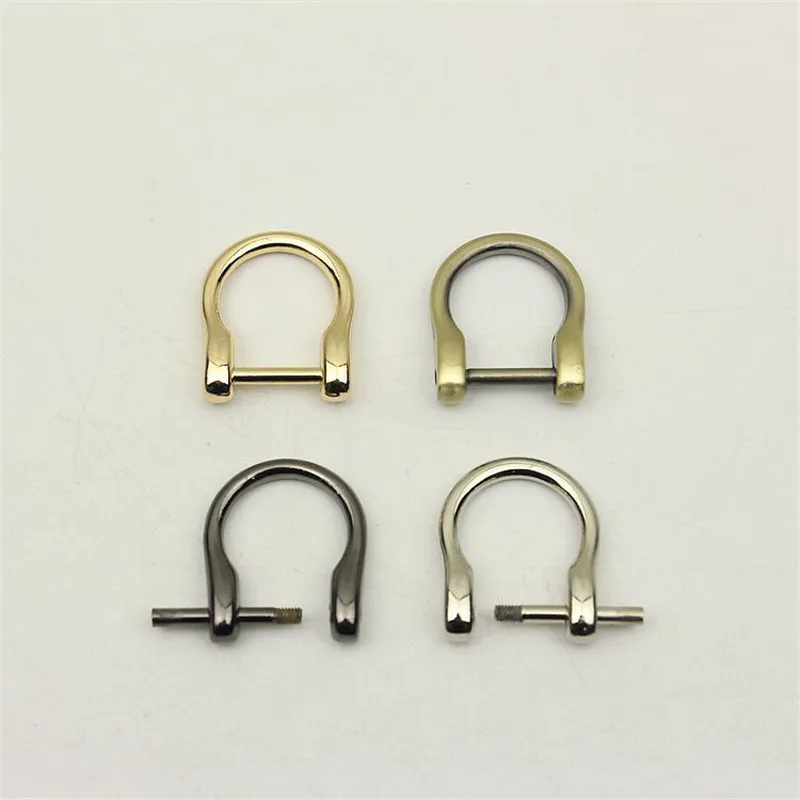 

30Pcs 14mm Diecast Metal D Ring Removable Screw Hook Buckles for Bag Strap Clasps Keychain DIY Handbag Hardware Accessories