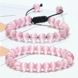 Women Cat Eye Beads Bracelet Colorful Natural Opal Stone Men Crystal Chakra Strand Stretch Bracelets&Bangles Friend Gift Jewelry