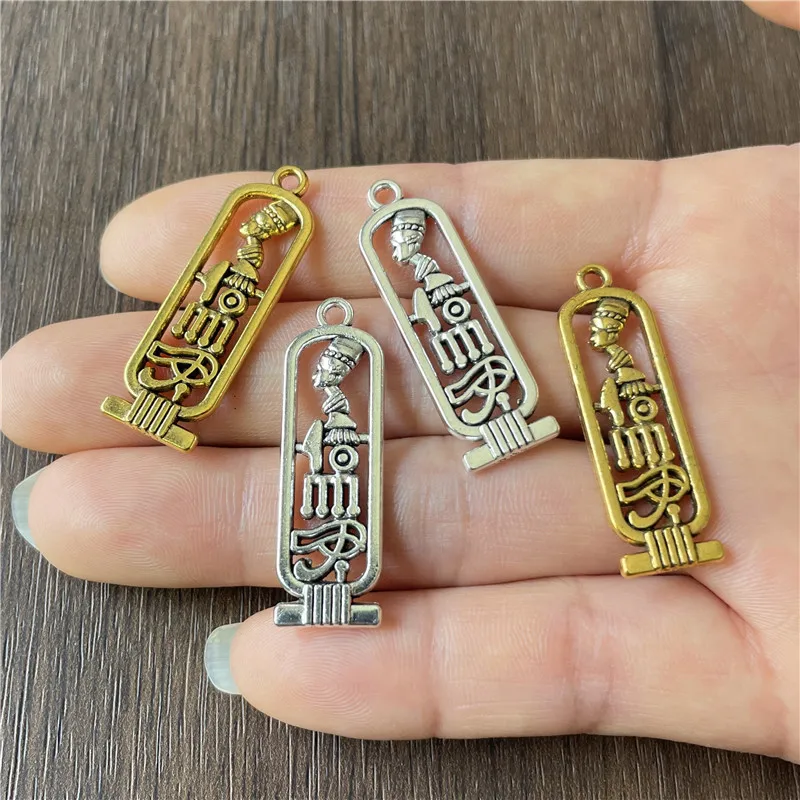 Ju Yuan 60pcs Egyptian queen nefertiti pendants DIY handmade accessories African gifts for women and man for jewelry making - Image 4