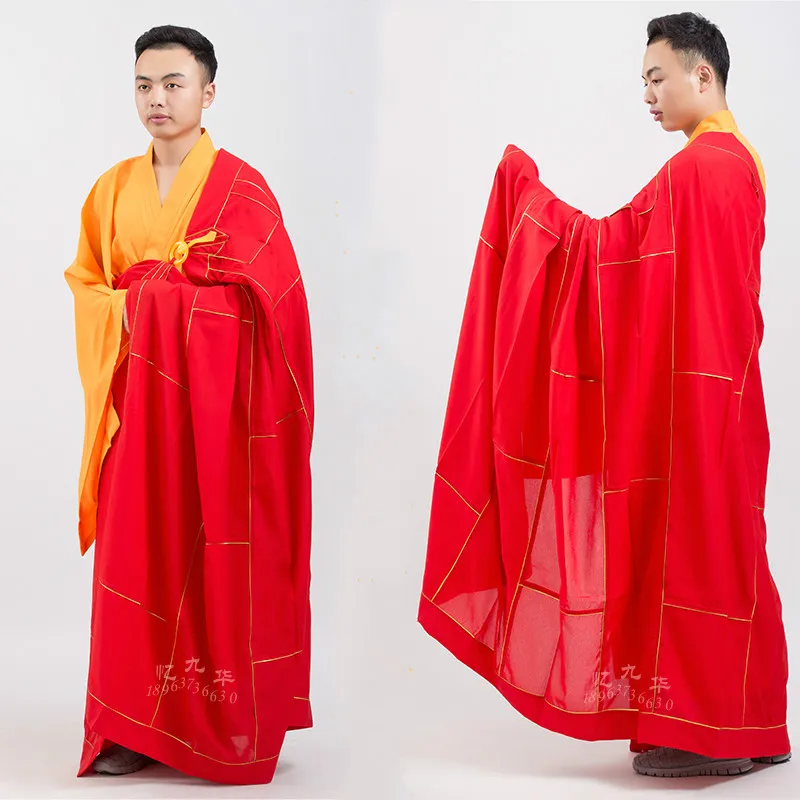 Unisex Buddhistischen Mönch Robe Zen Meditation Mönch Roben Shaolin Tempel Mönch Kleidung Kung Fu Uniform Anzüge Mönch Kostüm Roben