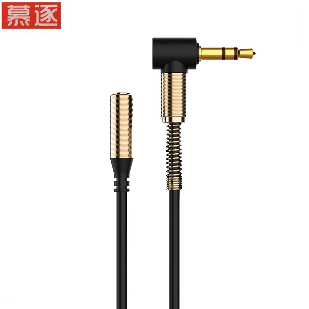 3.5mm Jack Male to Male HIFI Universal Stereo Audio Cable with 90 Degree Angle Car Aux Audio Cable