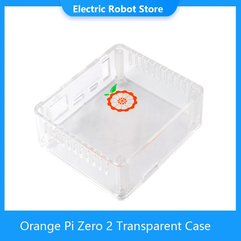 Caso transparente do abs do caso do pi zero 2 alaranjado, pi ambiental transparente da matéria prima do abs