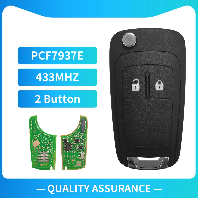 XNRKEY 2 Button Remote Flip Key Fit Opel Valeo 46 Vauxhall Astra H Insignia J Vectra C Corsa D Zafira G with 433Mhz 7937E Chip