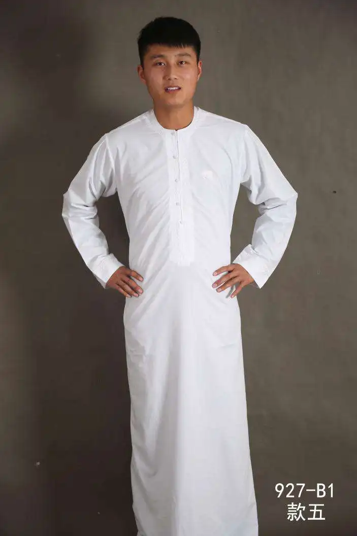 Islamic Clothing Men Robe Long Sleeve Arabic Kaftan Islam Arabian Dress Men Saudi Arabia Muslim Costumes Kurta Pakistan Indian