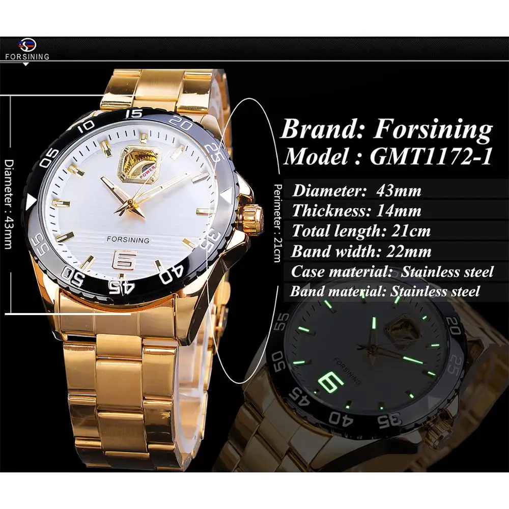 Forsining Mechanical Golden Mens Watch Top Brand Luxury Business Male Watches Business Automatic New Arrival Fashion Man Clock