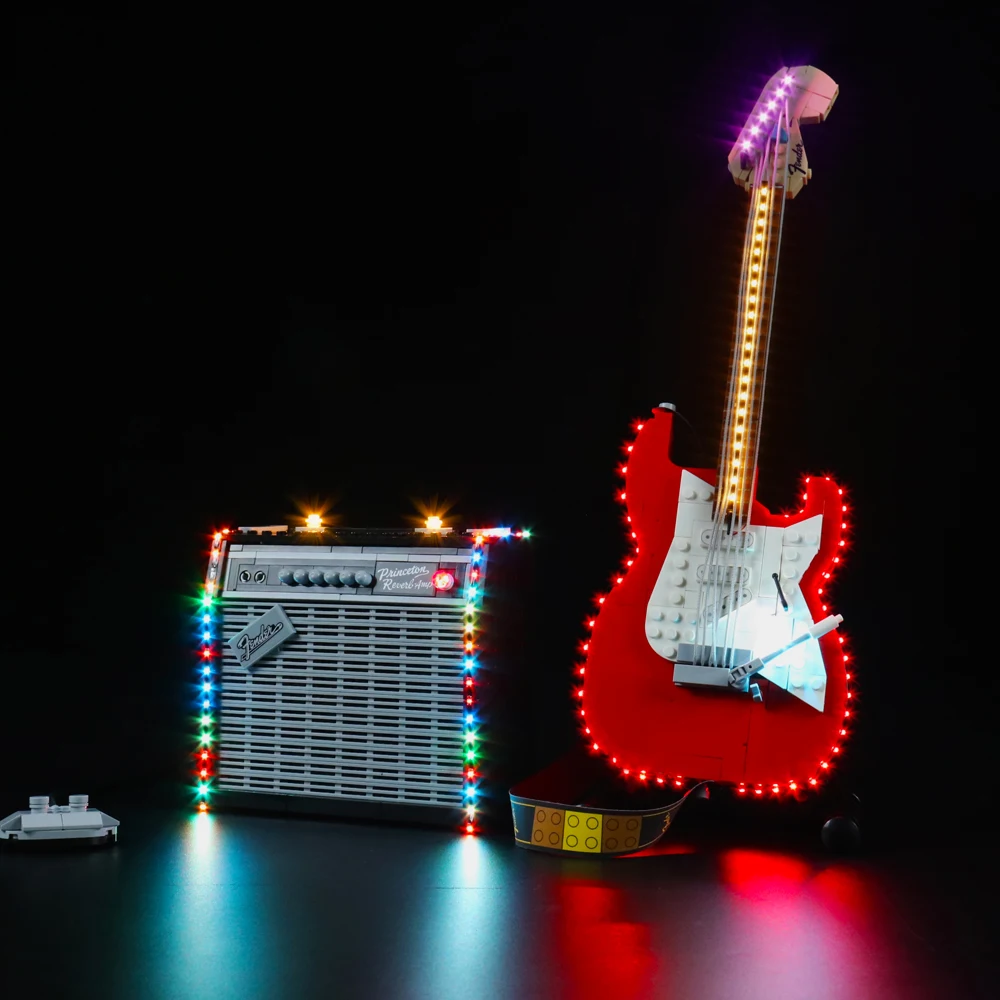 Vonado LED Lighting Set for 21329 Ideas Fender Guitar Collectible Model Light Kit, Not Included the Building Block