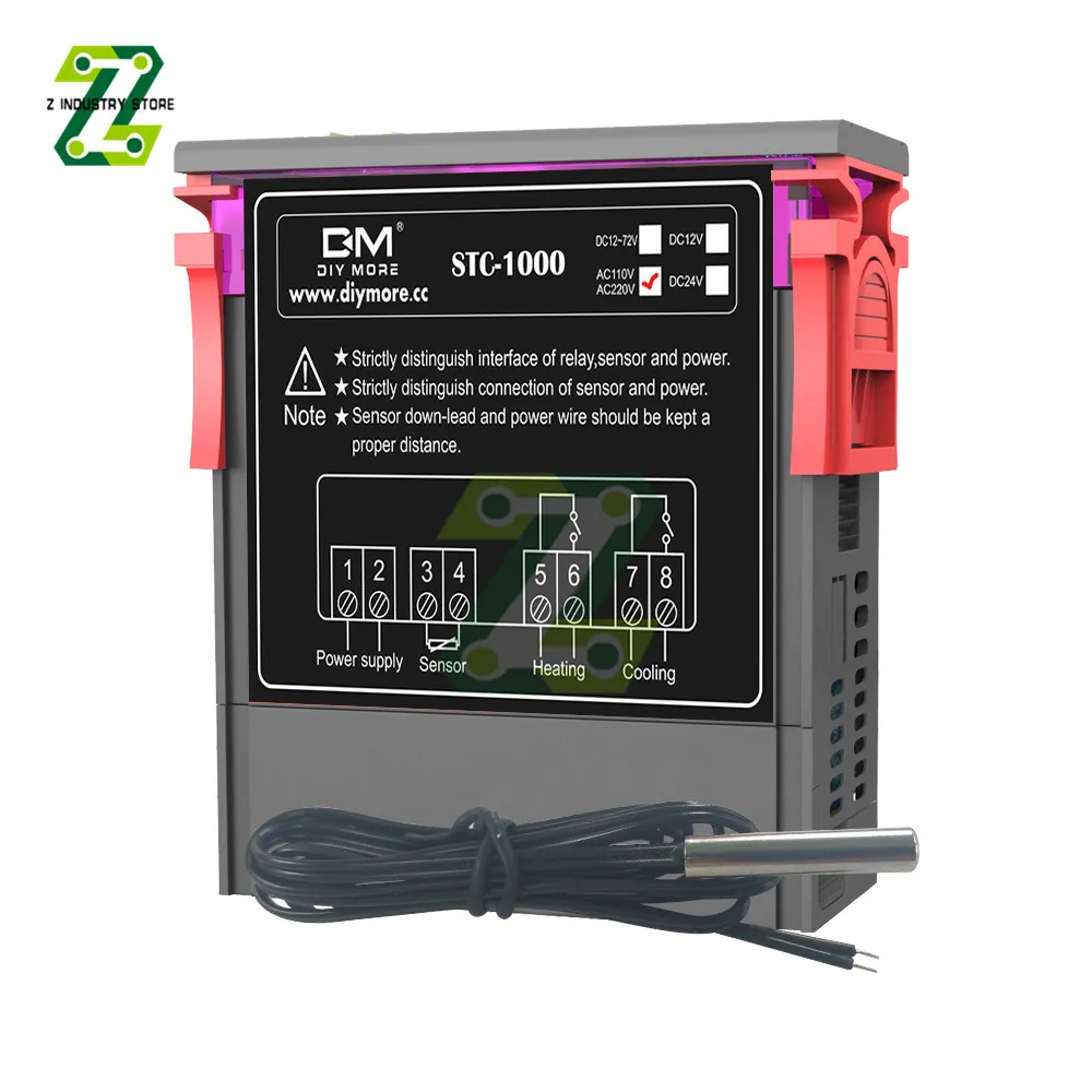 STC-1000 Temperature Controller 110 220V Dual Digital Temperature Controller Two Relay Output Thermoregulator Heating Cooling