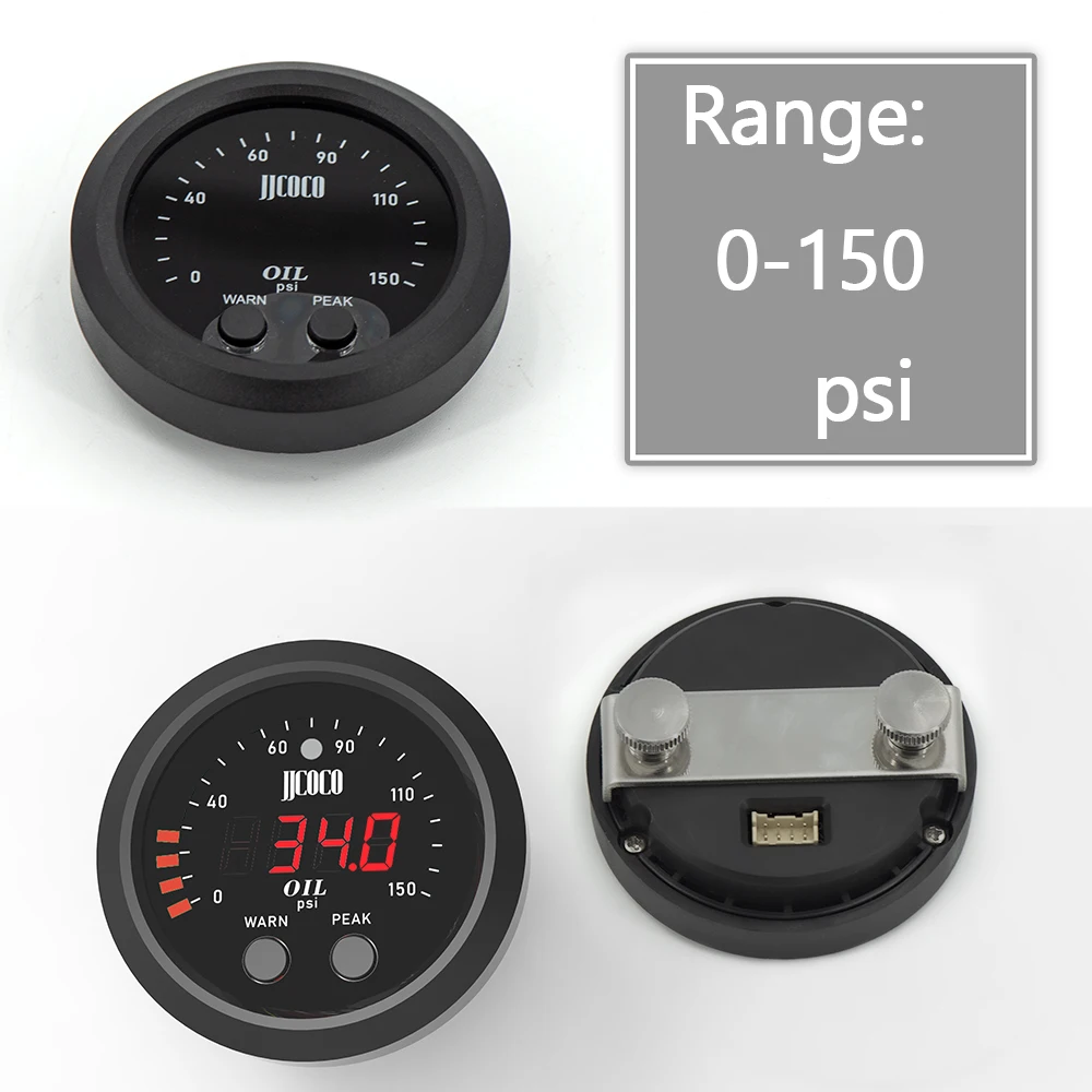 Universal Electronic Oil pressure gauge with 1/8 npt sensor oil pressure red display digital 0-150psi OPM