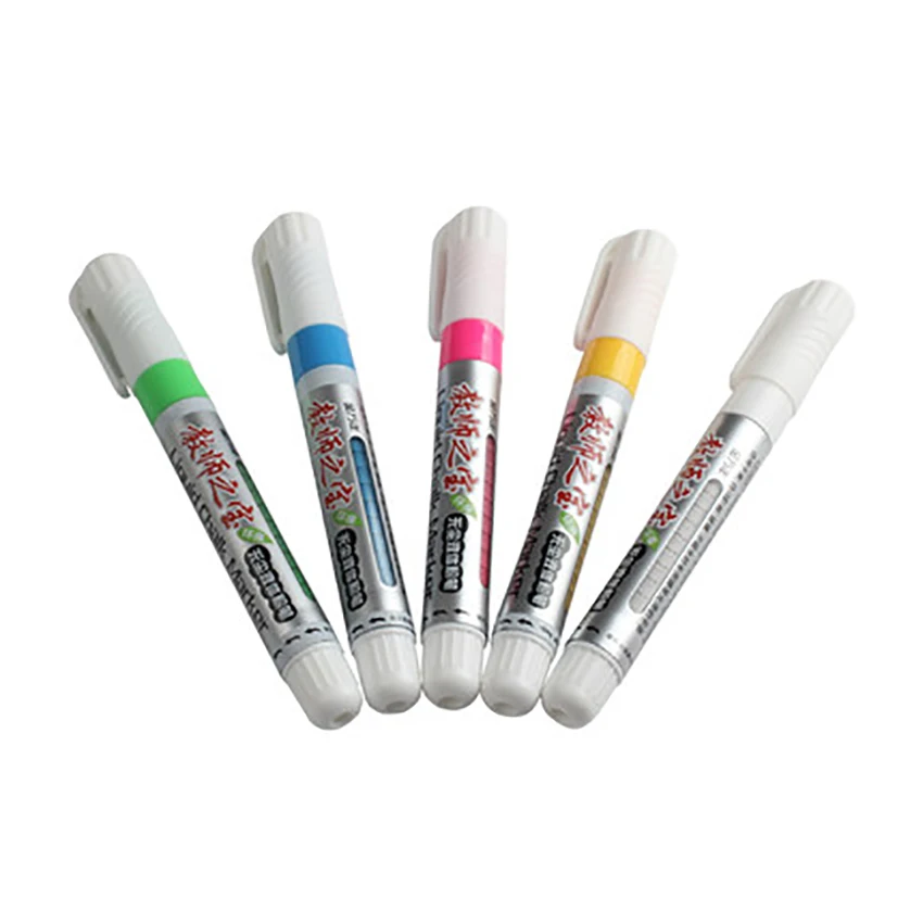 1PC Chalk Markers Erasable Liquid Chalk Pens for Chalkboard, Blackboard, Cafe Menu, Window- White, Blue, Yellow, Pink, Green