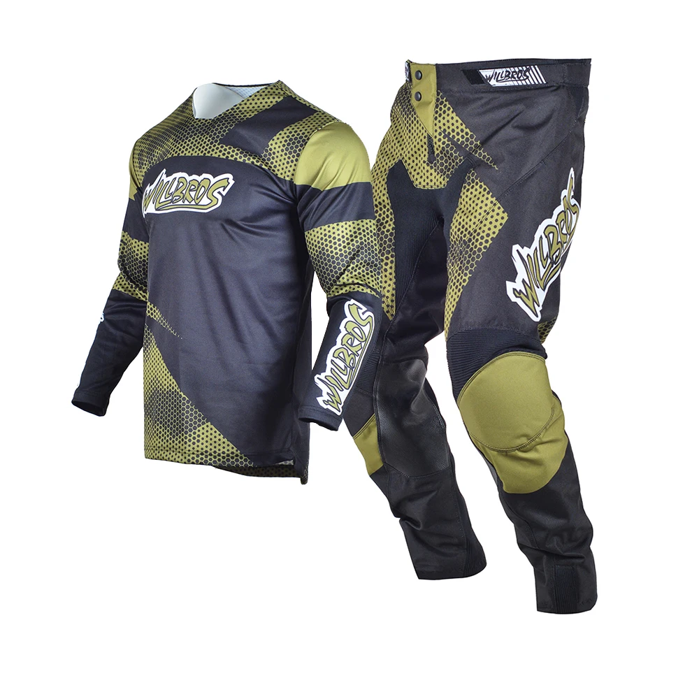 Willbros-Maillot et pantalon de moto pour adultes, maillot de sport classique pour la course, la descente, le vélo, le BMX, Endflats, D343