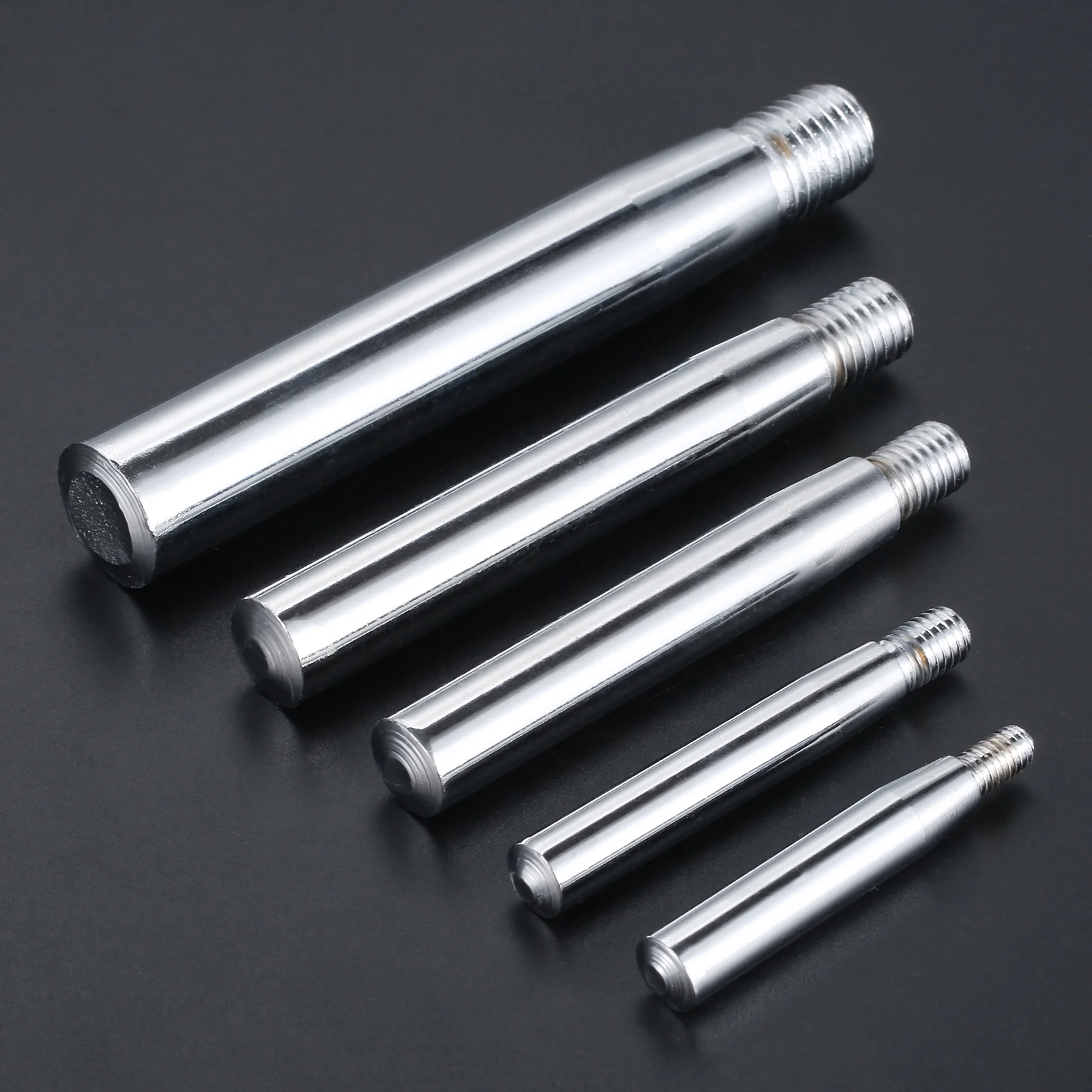 1pc Metal Straight Revolving Handle Grips for Milling Machine Lathe Grinding Machine M6 M8 M10 M12 M16 Thread Handwheel Silver