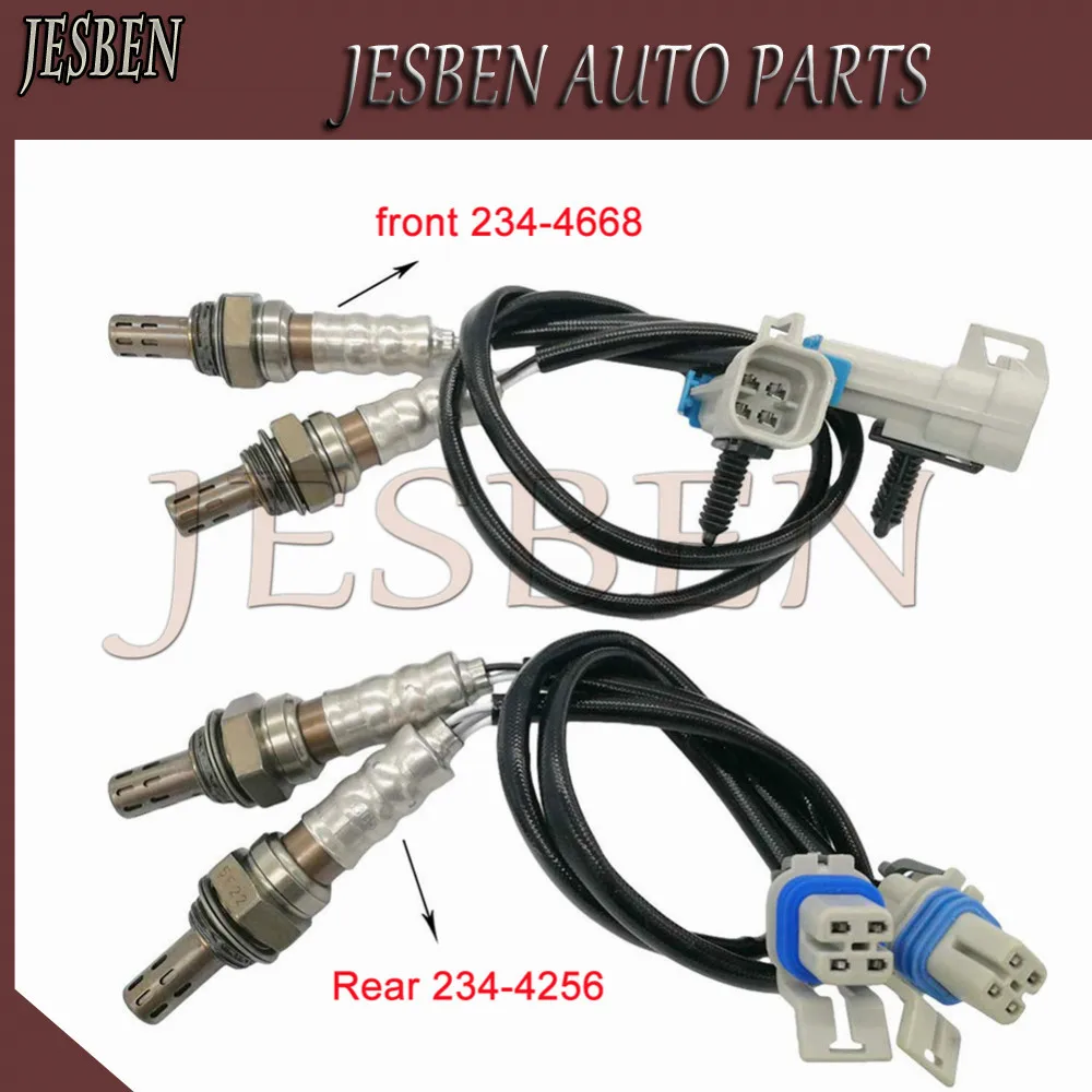 

4pcs front & rear 234-4256 234-4668 Lambda Oxygen O2 Sensor For GMC Yukon 6.2L Sierra 1500 2500 3500 HD 6.0L Escalade Silverado