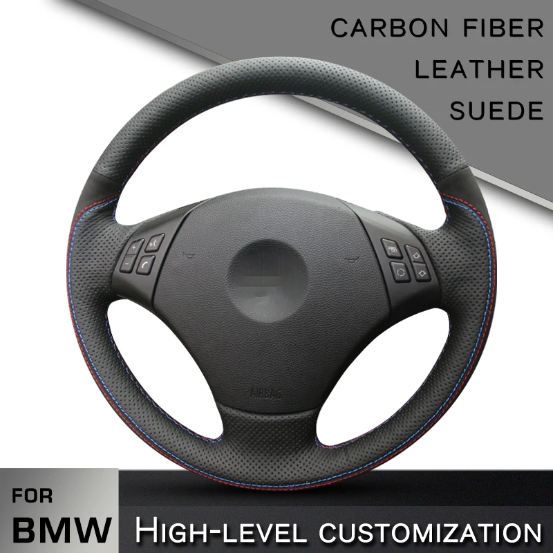 Custom Car Steering Wheel Cover for BMW E90 E91 320 318i 320i 325i 330i 320d 328xi X1 E84 interior