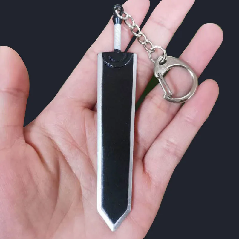 SG Japan Game Berserk Guts Sword Keychains Legends Warrior Weapon Metal Keyring Key Holder For Women Men Choker Jewelry Gift