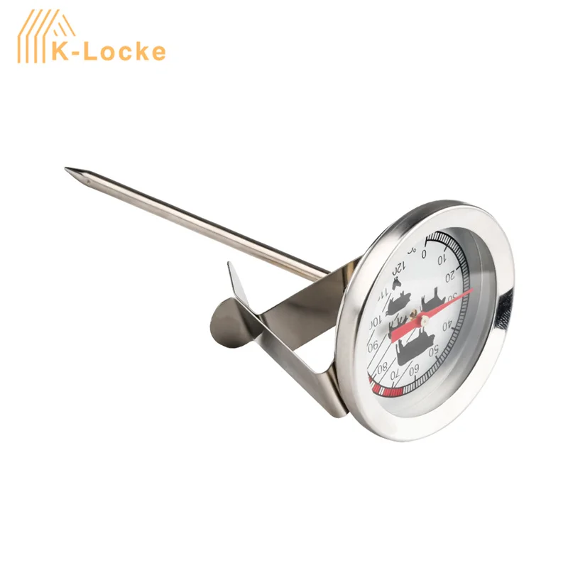 

0-120℃ Stainless Steel BBQ Thermometer Probe Temperature Meter with Clip Barbecue Food Meat Coffee Thermometer Kitchen Tool