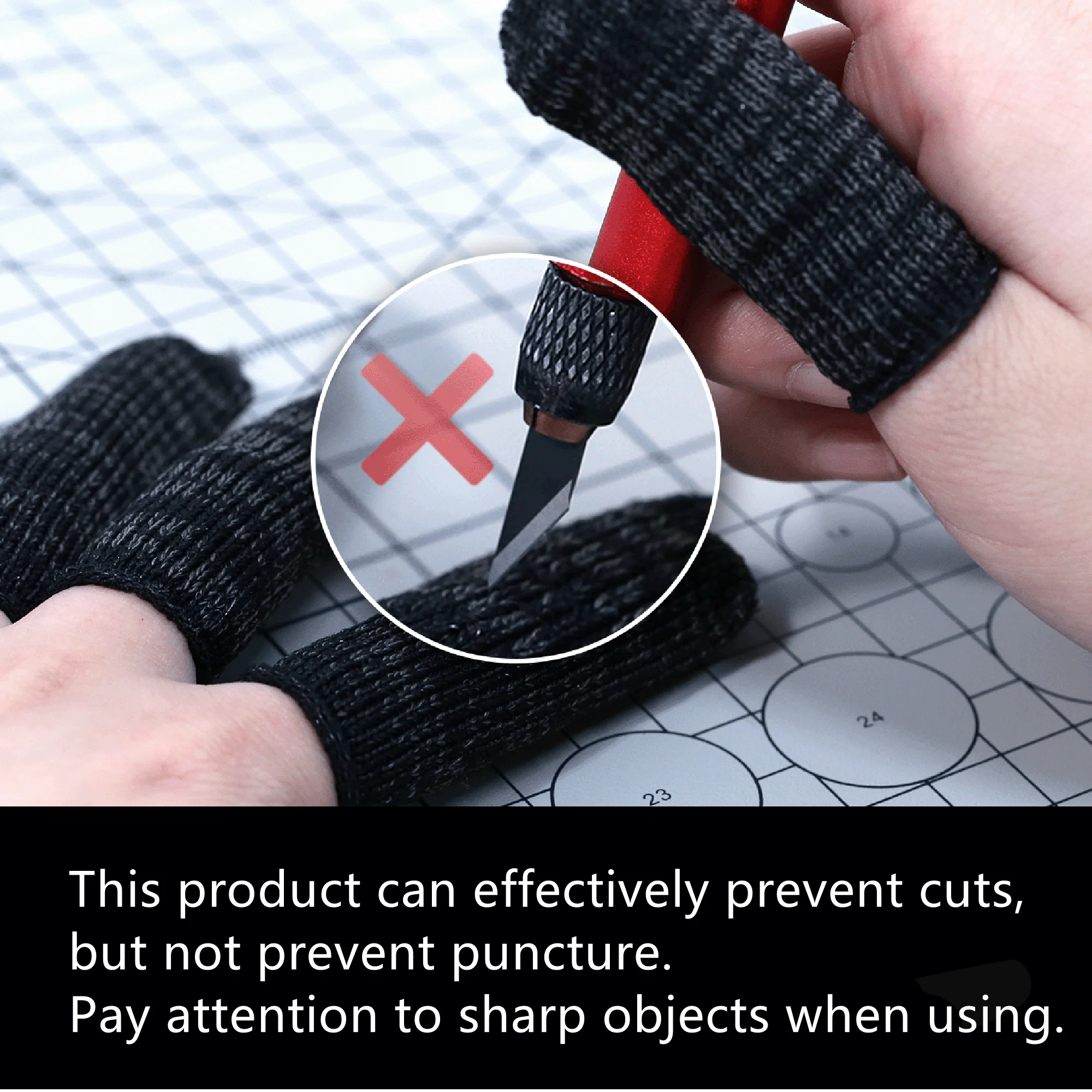 DSPIAE CF-01 FINGERSTALL PROTECTION Hppe Anti-cut Finger Cots(6pcs)