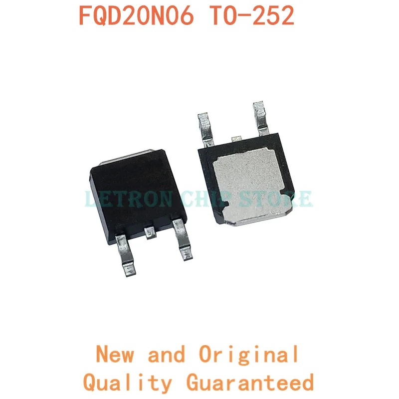 10PCS FQD20N06 TO-252 20N06 TO252 DPAK 16.8A 60V N-CH SMD MOSFET new and original IC Chipset