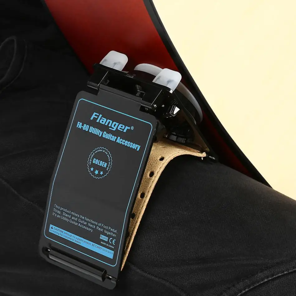 Flanger-FA-80 para guitarra clásica, accesorio de utilidad práctica, reposapiés con correa para el cuello, soporte para guitarra folclórica, gran