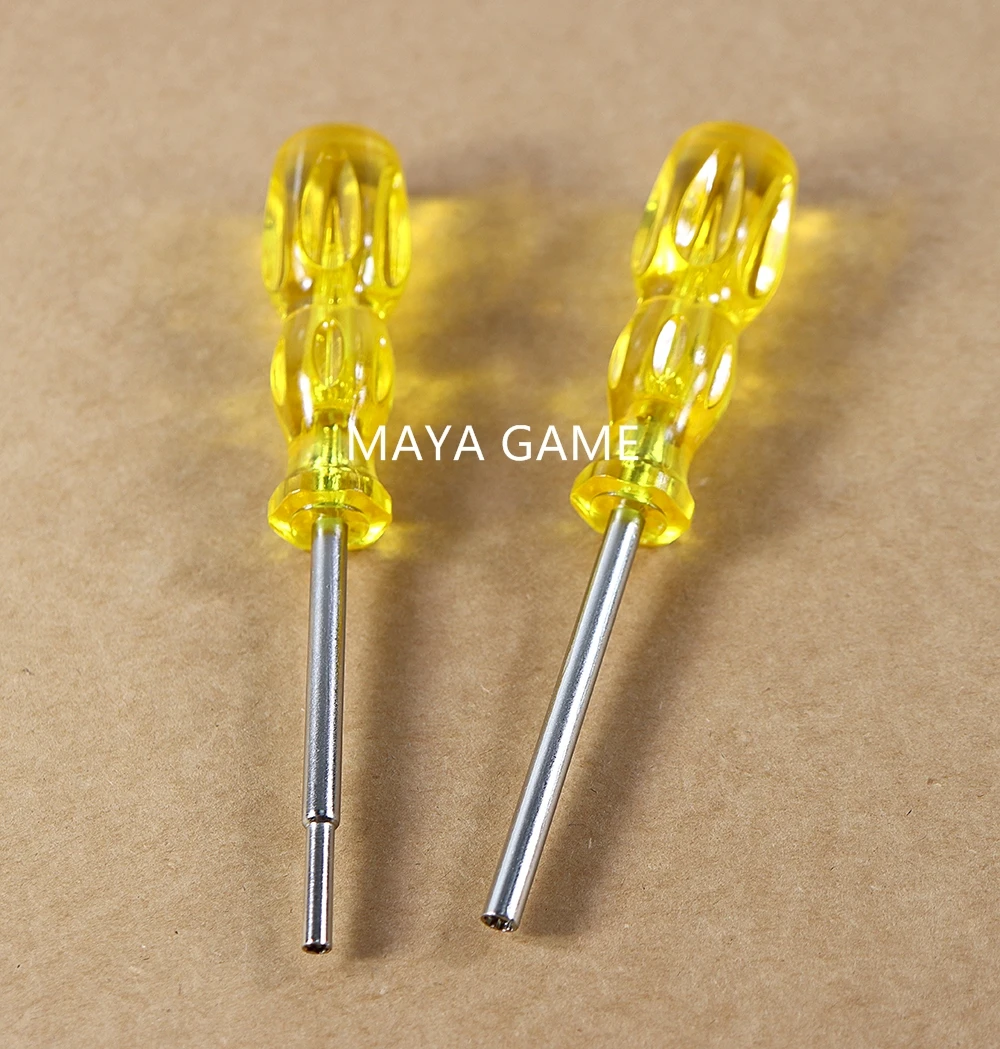 2pcs Yellow Demolition Security 3.8mm/4.5mm Screw Driver Screwdriver Bit Repair Tool For NGC/SFC/N64/SEGA Screwdriver Bit