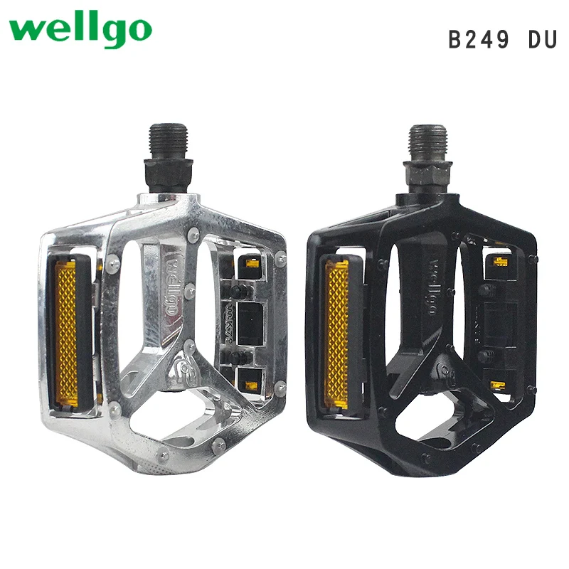 Wellgo B249 Mountain Bike Pedals, Ultralight, Aluminum Alloy, DU Bearing, Bicycle Pedal, Lightweight Bike Parts, Accessories