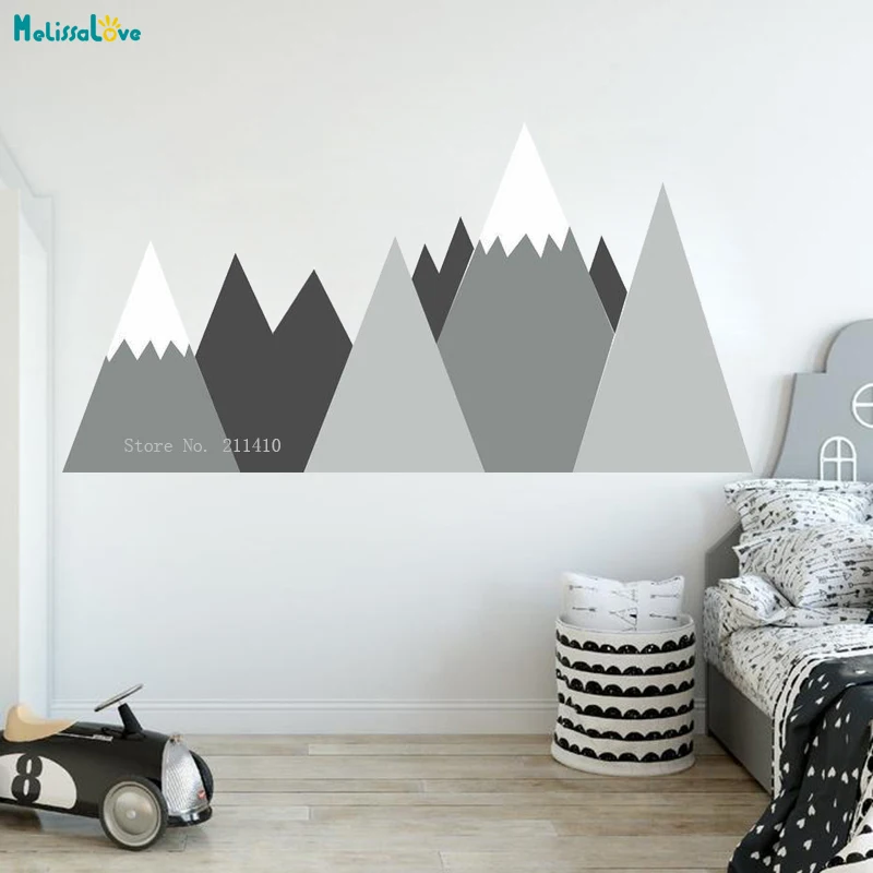 

Rolling Hills Vinyl Wall Sticker Large Size Mountains Baby Kids Room Cute Nursery Pattern Home Decor Removable YT5407