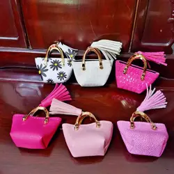 1/6 Doll Accessories Doll Handbag Lady PU Leather Bag Purse Accessories Dollhouse Kids Toys Party Favors Playing House Toys
