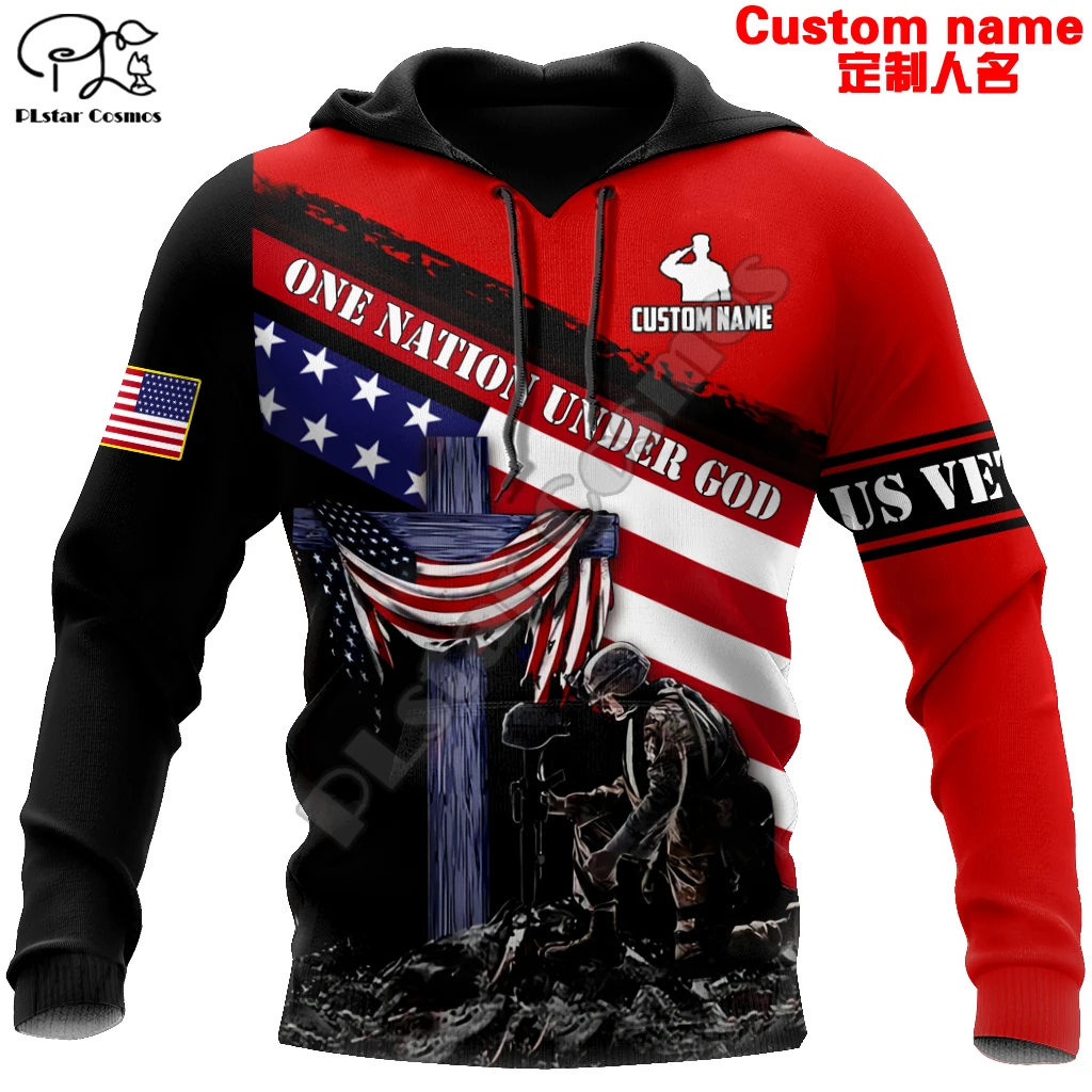 Custom Name Army Eagle Camo Veteran NewFashion Vintage Tattoo Retro 3DPrint Men/Women Streetwear Pullover Funny Jacket Hoodies 7