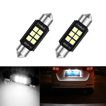 2x CANbus LED 36 มม.C5W หลอดไฟทะเบียนใบอนุญาตใบอนุญาตสำหรับ AUDI A4 A2 A3 8L 8P B5 B6 A6 4B A8 D2 TT Q7 4F