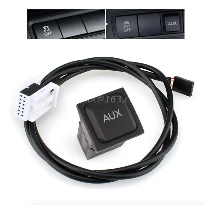 

1Set Car AUX Switch Interface Adapter In Socket With Cable Harness for vw1 RCD510 RCD310 RNS315 Jetta 5 MK5 Golf 6 MK6 Wholesale